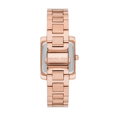 Michael Kors Emery Three-Hand Rose Gold-Tone Stainless Steel Watch