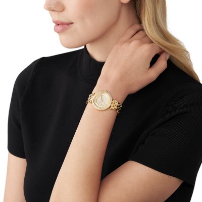 michael kors darci gold tone watch