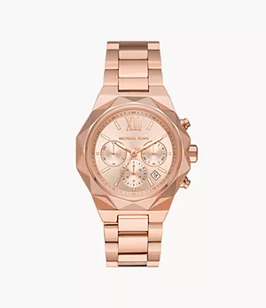 Michael Kors Raquel Chronograph Rose Gold-Tone Stainless Steel Watch