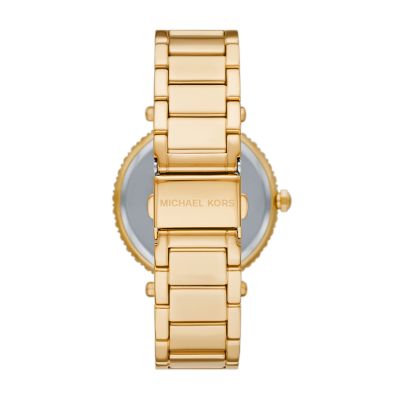 Michael Kors Parker Lux Three-Hand Gold-Tone Stainless Steel Watch