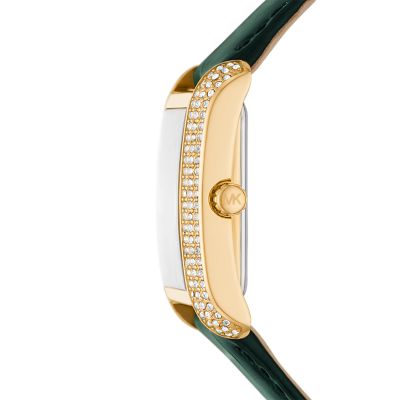 Michael kors women's watch green clearance face