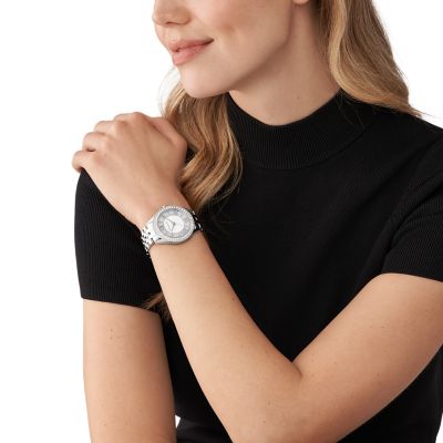Michael Kors Harlowe Three-Hand Stainless Steel Watch