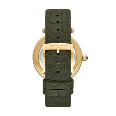 Michael Kors Parker Three-Hand Green Leather Watch - MK4724