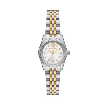 Michael kors two on sale tone lexington watch