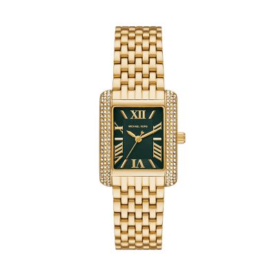 Michael Kors Emery Three-Hand Gold-Tone Stainless Steel Watch