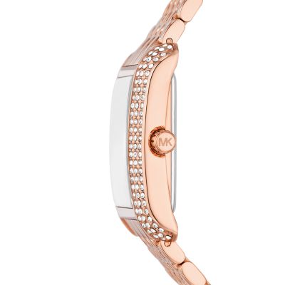 Michael Kors Emery Three-Hand Rose Gold-Tone Stainless Steel Watch