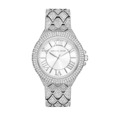 Michael Kors Women's Camille Three-Hand Stainless Steel Watch - Silver