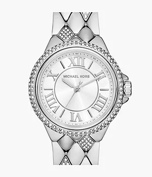 Michael Kors Camille Three-Hand Stainless Steel Watch