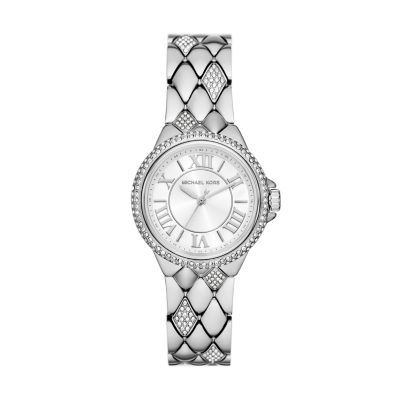 Michael Kors Women's Camille Three-Hand Stainless Steel Watch - Silver