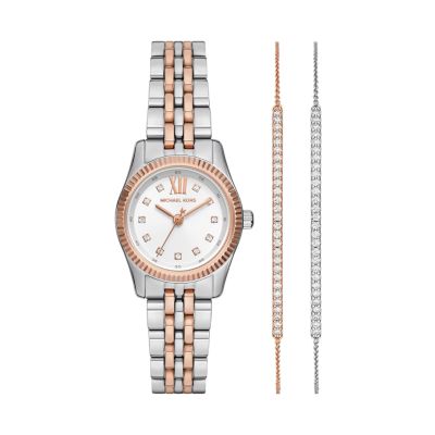 Michael Kors Lexington Three-Hand Two-Tone Stainless Steel Watch