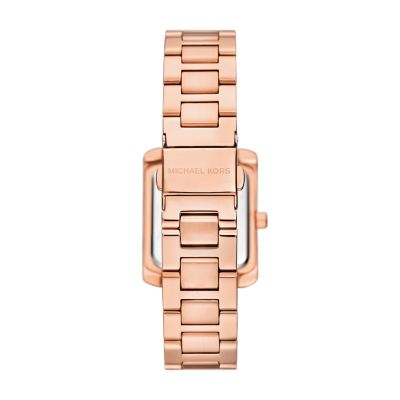 Michael Kors Emery Three-Hand Rose Gold-Tone Stainless Steel