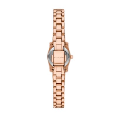 Montre Lexington Michael Kors a trois aiguilles en acier inoxydable dore rose MK4863 Watch Station