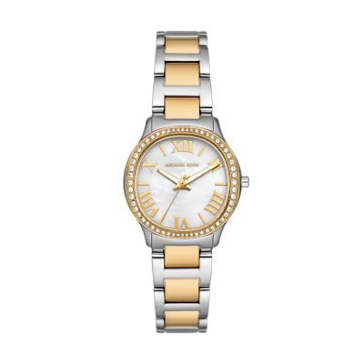 Gold,Silber for Michael Kors Uhr Sage 3-Zeiger-Werk Edelstahl Bicolor
