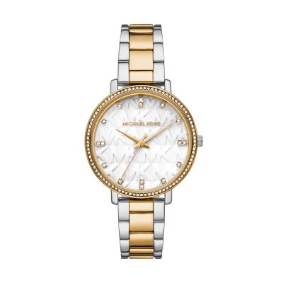 Gold,Silber for Michael Kors Uhr Pyper 3-Zeiger-Werk Edelstahl zweifarbig