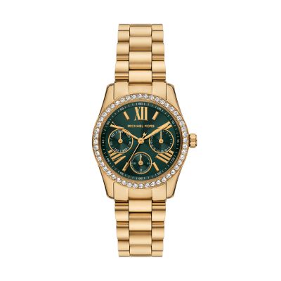 Gold for Michael Kors Lexington Lux Multifunction Two-Tone Stainless Steel Watch