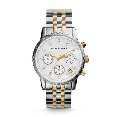 michael kors ritz two tone watch