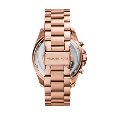 Michael kors oversized bradshaw rose gold on sale watch