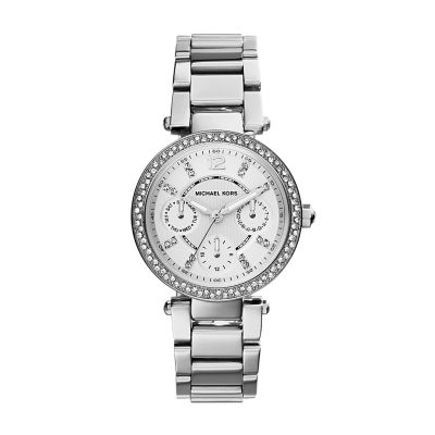 Michael Kors Silver Tone Glitz Mini Parker Watch MK5615 Watch