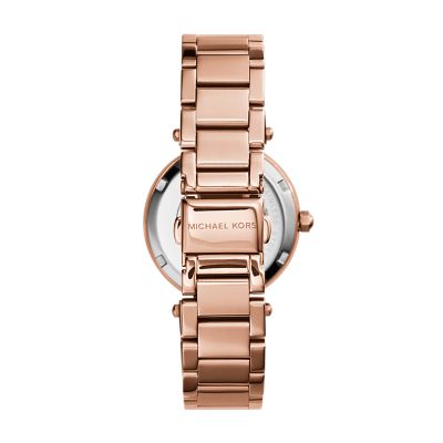 Montre Mini Parker de Michael Kors avec cristaux dore rose MK5616 Watch Station