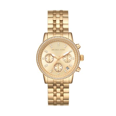 Michael Kors Women's Ritz Chronograph Two-Tone Stainless Steel