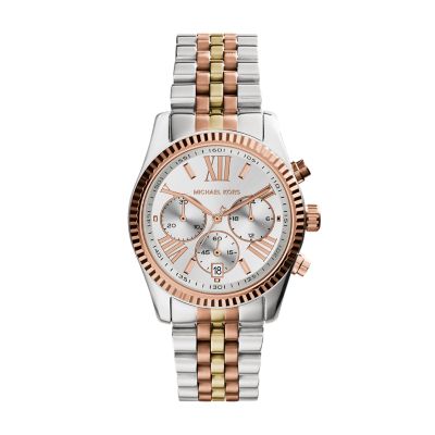 Michael kors 3 tone hot sale watch