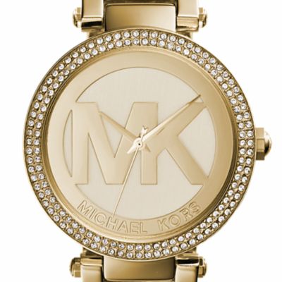 Michael Kors Women's Parker Three-Hand Gold-Tone Stainless Steel Watch