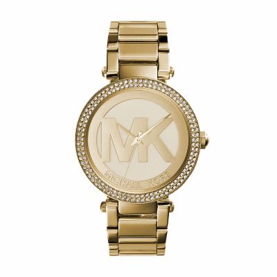 Michael Kors Women's Parker Three-Hand Gold-Tone Stainless Watch MK5784 Watch Station