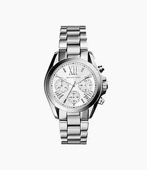 Michael Kors Silver-Tone Mini Bradshaw Watch