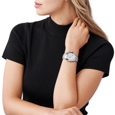 Michael kors clearance bradshaw watch silver