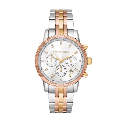 michael kors tri tone watch