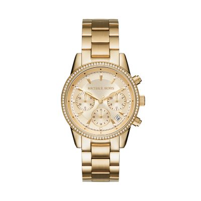 Michael Kors Ritz Chronograph Two-Tone Stainless Steel Watch 