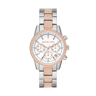 Michael Kors Women's Ritz Chronograph Two-Tone Stainless Steel Watch