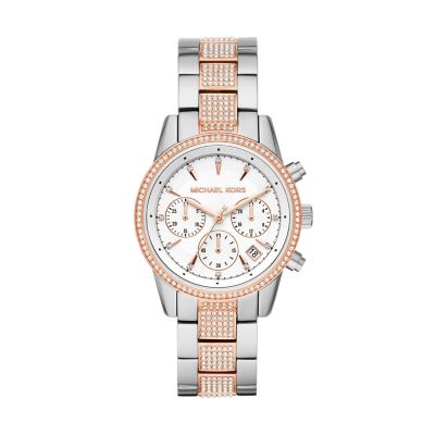 Michael Kors Women's Ritz Chronograph Two-Tone Stainless Steel 