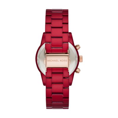 Michael Kors Women's Ritz Chronograph Red Steel Watch - MK6665 - Watch  Station