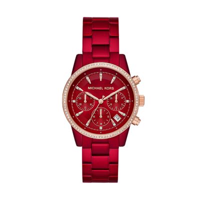 red michael kors watch