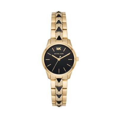 michael kors watch women's black and gold