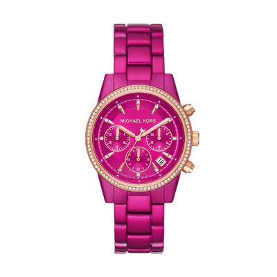 pink michael kors watch