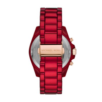 michael kors watch with red face