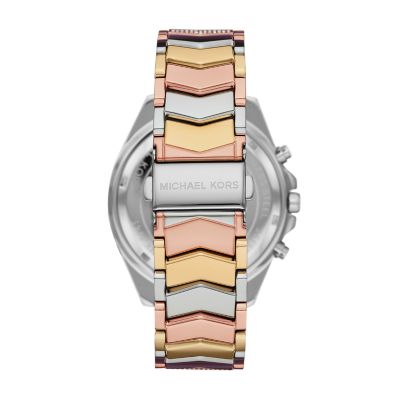 mk tri tone watch