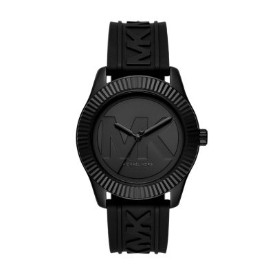 michael kors black silicone watch