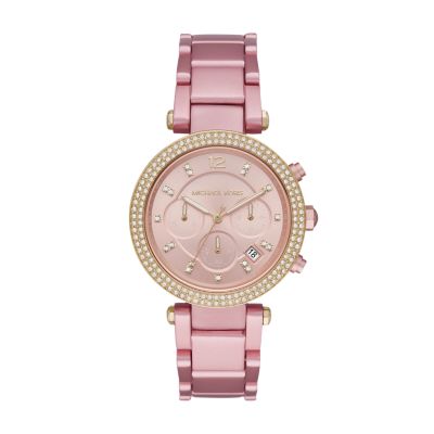 pink michael kors watch