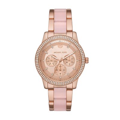 Montre Tibby de Michael Kors multifonction en acier inoxydable doree MK6927 Watch Station