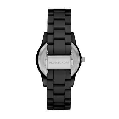 Michael kors black ceramic watch hotsell