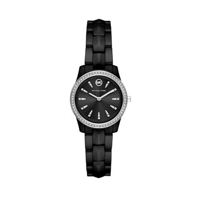 michael kors black pave watch