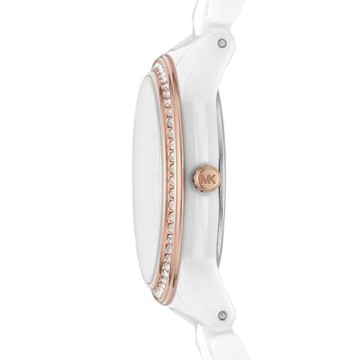 Michael kors outlet white porcelain watch