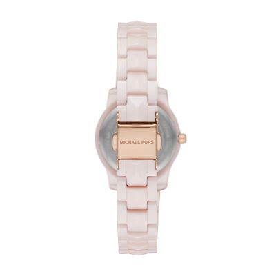 Michael kors pink ceramic on sale watch