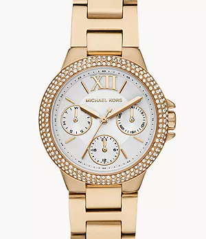 Michael Kors Camille Multifunction Gold-Tone Steel Watch