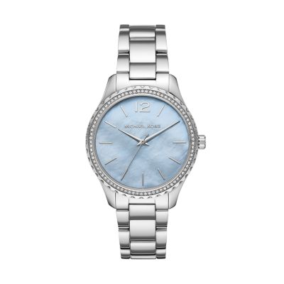 Michael kors watch all stainless steel best sale