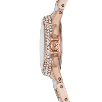 Michael Kors Camille Three-Hand Rose Gold-Tone Steel Watch