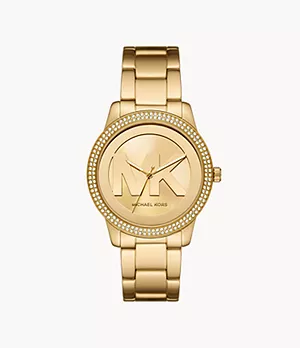 Michael Kors Tibby Three-Hand Gold-Tone Stainless Steel Watch